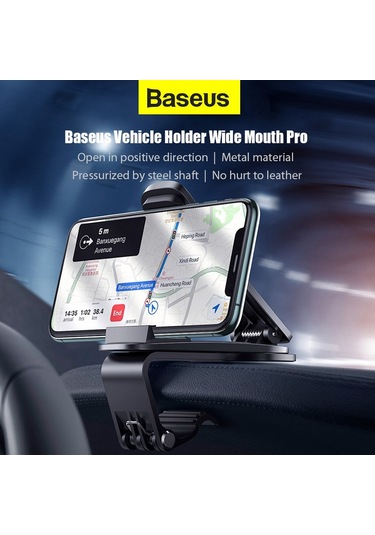 Soulader Evde, Ofiste Ve Araçta Kullanım İçin Pratik Ve Sağlam Telefon Tutucu - 4.7 İle 6.5 İnç Ekran Boyutlarına Uyumlu Geniş Ağızlı Model Siyah