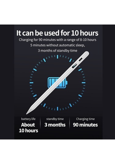 Novahub Evrensel Manyetik Stylus Kalem - Hızlı Şarj, Uzun Pil, Değiştirilebilir Uç - Android Uyumlu, İçin Uygun