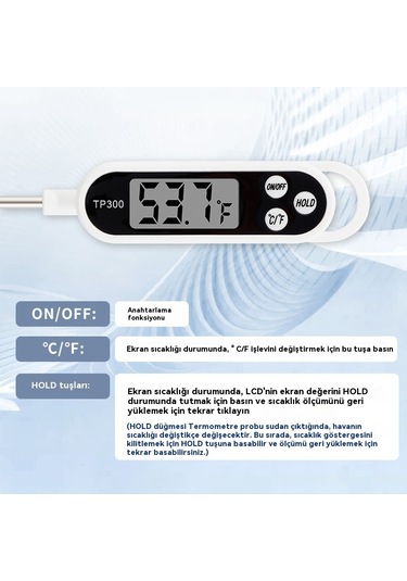 Jian Fan Yağsıcaklığısüttutu Sıvını Ölmek İçin "mutfakgıda Probu Termometresi" Beyaz