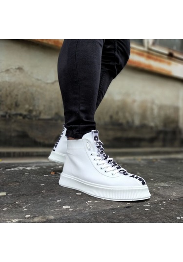 Wagoon Wg03 Beyaz Erkek Yarım Bilek Bot Beyaz