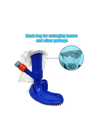 Tenfowee Havuz, Küvet Ve Göletler İçin Pratik Vakumlu Temizleme Fırçası, Mesh Çantalı, Kolay Montaj Mavi