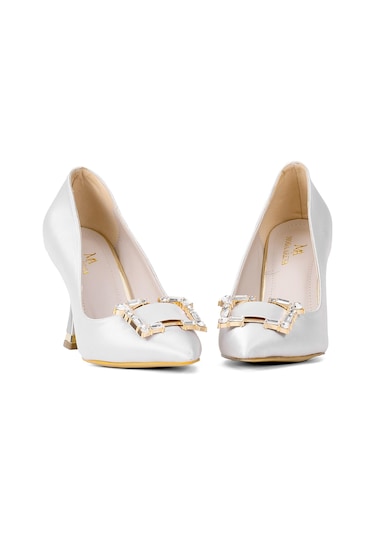 Elit Brk326s Kadın Tokalı Klasik Topuklu Ayakkabı Gri Gri