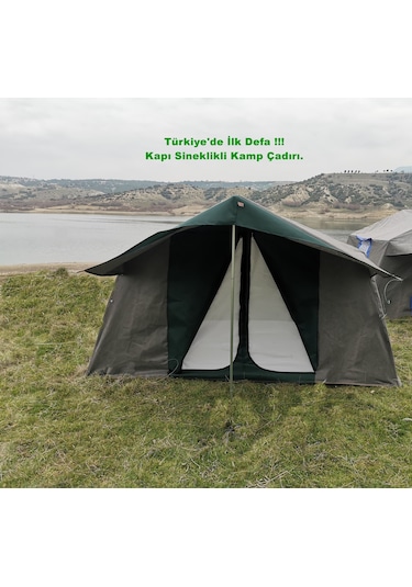 Tmç KAPI SİNEKLİKLİ  2+0 Double Kamp Çadırı 4-6 Kişilik - Yeşil