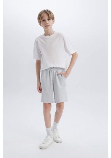 DeFacto Erkek Çocuk Esnek Belli Cepli Pike Şort B5866A825SMGR400