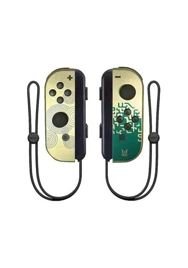 Bloomnest Joycon Oyun Kumandası Sol Sağ Kablosuz Bluetooth Uyandırma Kayışı Anahtar Kulpu Açık Kahverengi