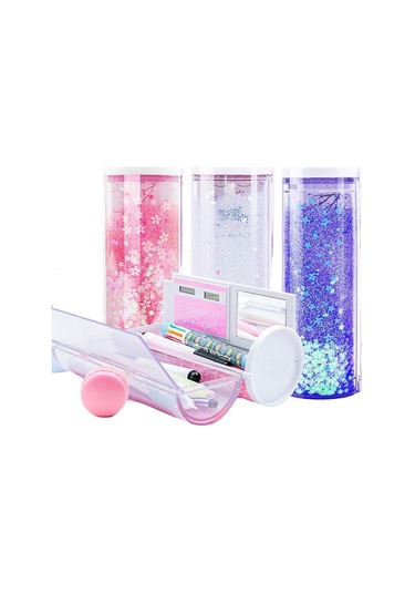 Hesap Makineli Kumlu Kalem Kutusu Manyetik Kapaklı Kaiyi