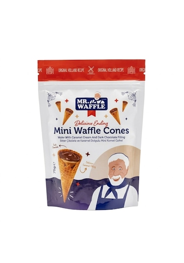 Mr. Waffle Mini Waffle Cones 75g