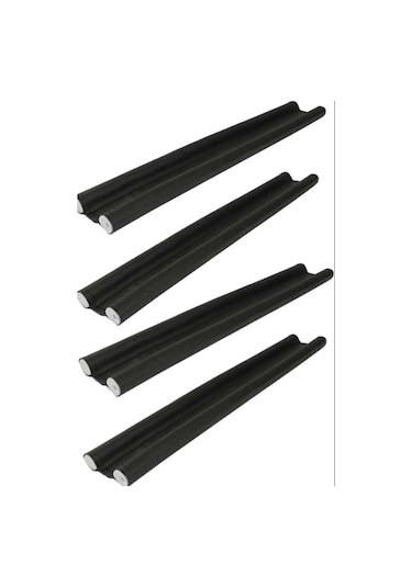 4 Adet Siyah Çift Taraflı Kapı Altı Rüzgar Soğuk Ve Haşere Önleyici Isı Yalıtım Süngeri