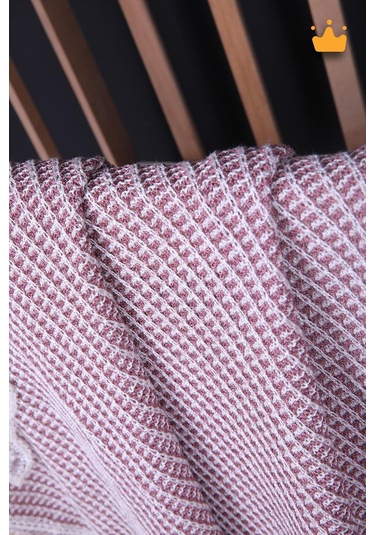 Babyhola 90x100cm Dantelli Triko Kız Erkek Bebek Battaniye Tv Diz Battaniyesi Gülkurusu 12100 001