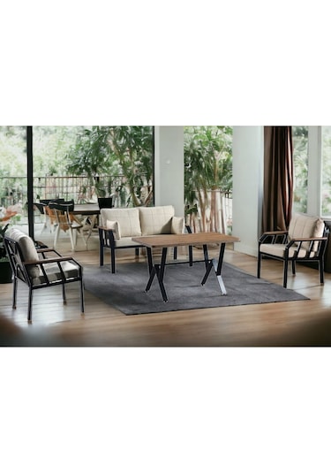 Tu Tienda Nergiz 2 1 1 Masa Bahçe Balkon Mobilyası,vizon Vizon