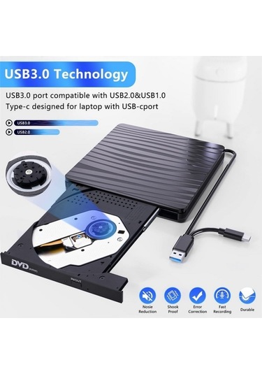 Sones Bt689 Taşınabilir Dvd Yazıcı Harici Optik Sürücü Cd Çalar Win10 Usb Optik Sürücü Kaydedici