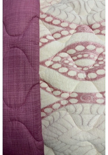 Alla Turca Desenli Jakarlı Wellsoft Uyku Seti-özel Çanta Hediyeli-düz Çarşaflı 2 Yastık Kılıflı, Pembe/gül Kurusu Gül Kurusu