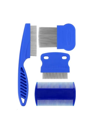 Tufanhan Kedi Köpek Bit Tarak Seti Mavi