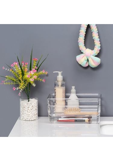 Şeffaf Plastik Saklama Kutusu Mutfak Depolama Lüks Banyo -