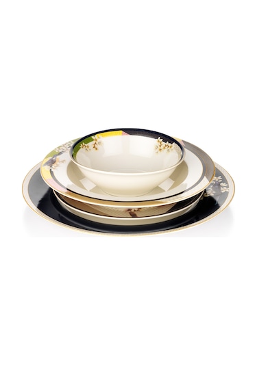 Schafer Fiesta Yemek Takımı 24 Parça Kuşlu