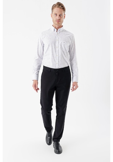 Siyah Pamuklu Likralı Yan Cepli Comfort Fit Rahat Kesim Casual Pantolon 1003235154-siyah Siyah