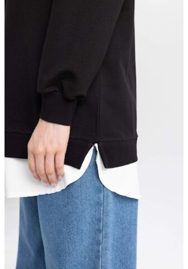 Defacto Regular Fit Bisiklet Yaka Basic Düz Sweatshirt Tunik A9529AX24AUBK81 Siyah Defacto Regular Fit Bisiklet Yaka Basic Düz Sweatshirt Tunik A9529AX24AUBK81 Siyah