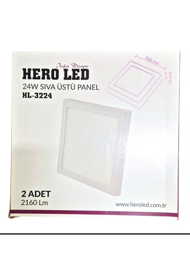 Hero 24w Kare Panel Led 2 Adet Beyaz Işık