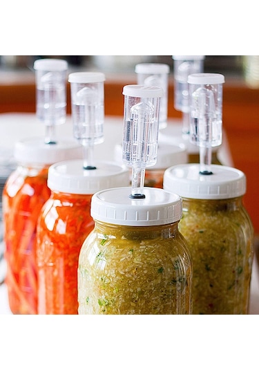 Flyeer Fermantasyon İçin Hava Kilitleri, Silikon Grommetli Fermantasyon Hava Kilidi, Muhafaza, Bira Yapımı,, Lahana Turşusu İçin