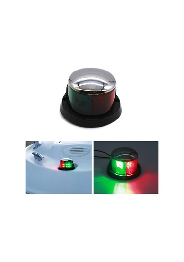 Padalink 12 Led Kırmızı-yesil Gemi Navigasyon Lambası, Dc12v 6w Ip67 Koruma, Pc+abs Gövde, Gemi Işık Sinyali