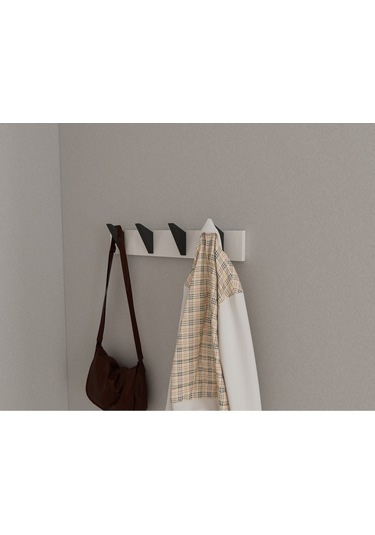 Hepsi3boyutlu Modern Duvar & Kapı Kanca Askılık - 4 Adet Siyah Kanca Askılık - Model No : 5 Siyah