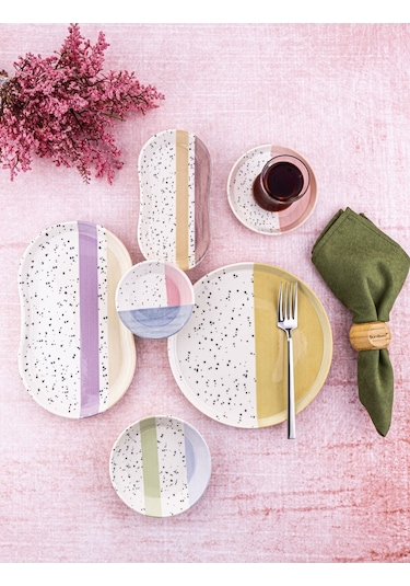 Bambum Lara - 26 Parça Porselen Kahvaltı Takımı Rafael Diğer