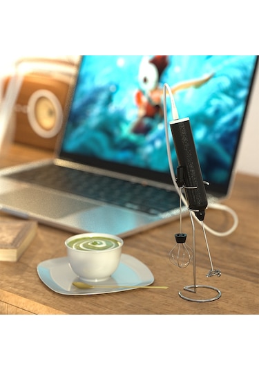 Yystore Pratik Mutfak Elektrikli Usb Taşınabilir Köpürtücü Beyaz