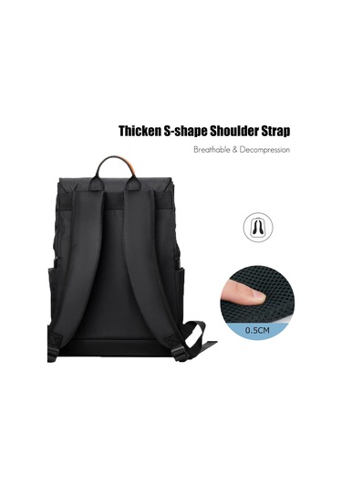 Dizüstü Bilgisayar Sırt Çantası 15,6 İnç Seyahat Sırt Çantası Usb Şarjlı Okul, Eğlence, İş, Su Geçirmez Naylon Siyah