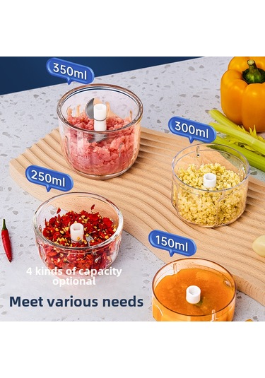 Fosenze Evde Sarımsak, Et Ve Sebzeleri Hızlı Çeviren Elektrikli Blender - 300ml Yeşil Pp Kupa İle 4 Yapraklı Geliştirilmiş Bıçak Diğer