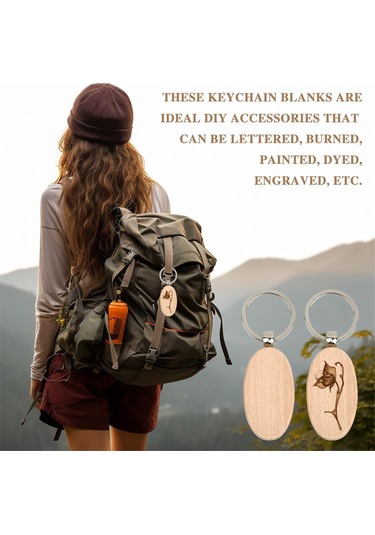 Gatherco 30 Adet Oval Ahşap Anahtarlık Boşluğu Bitmemiş Ahşap Anahtarlık Boş Anahtarlık Anahtarlık Etiketi Ahşap Gravür Boş Anahtarlıklar