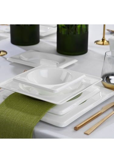 Schafer Blanc Bone Yemek Takımı 60 Parça-beyaz