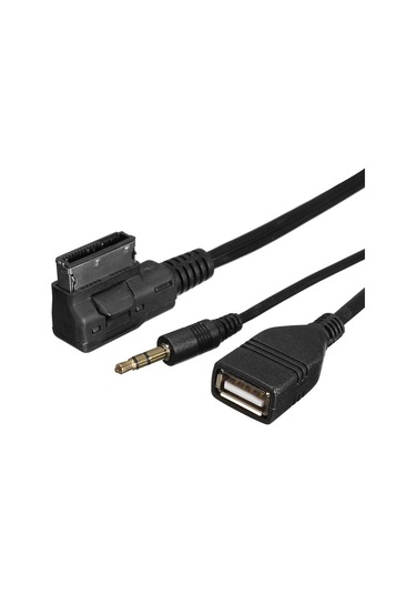 Geeroyoo Volkswagen Audi Amı Mdı Arabalar İçin 2.8m Usb Şarj + 3.5mm Aux Ses Bağlantı Kablosu A6l/a8l/q7/a3/a4l/a5/a1/s5/q5 Uyumlu