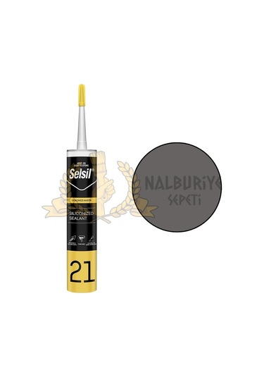 Selsil Silikonize Mastik ANTRASİT GRİ 500 gr. Antrasit Gri Antrasit Gri