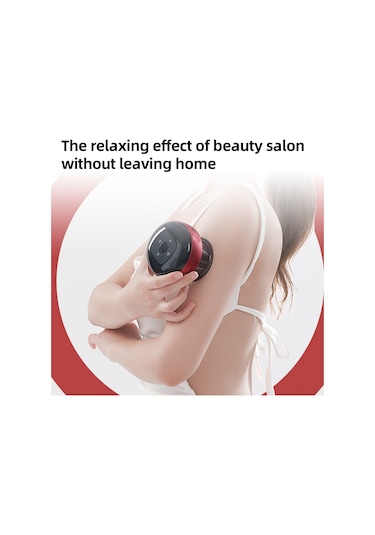 Lemestar Evde Kullanım Tüm Vücut Elektrikli Vurgu Masaj Cihazı, Isıtma Özelliği, 12 Seviye Ayarlanabilir, 20 Dakika Otomatik Kapatma, Type-c Şarjlı, 1800mah Pil Kırmızı Kırmızı