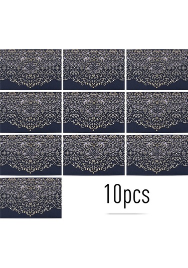 Mufunye 10 Adet Mavi Lazer Kesim Davetiye Kartları Davetiye Tutucuları Tebrik Kartı Düğün Yıldönümü Doğum Günü Parti Malzemeleri