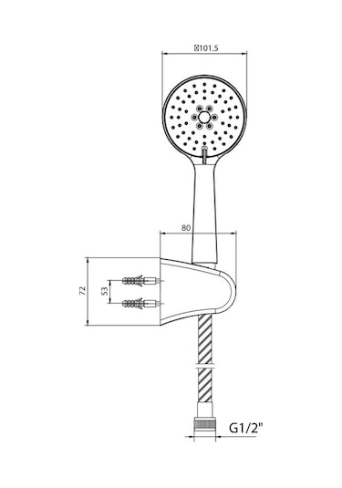Eca Niobe Mafsallı Duş Seti Banyo Üst Takımı 102117377 Krom
