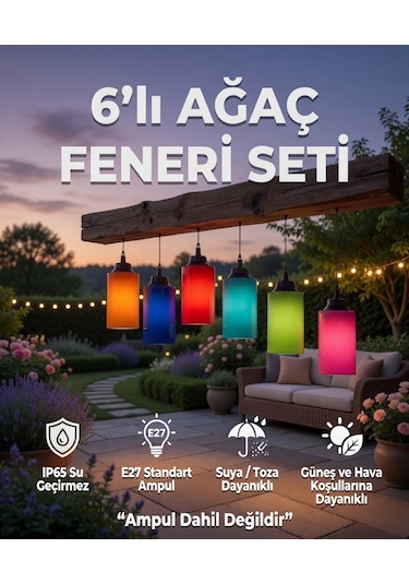Neon Ağaç Feneri 6'lı Set