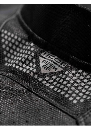 Icon Mesh Af Lthr Korumalı File Motosiklet Montu Siyah Siyah