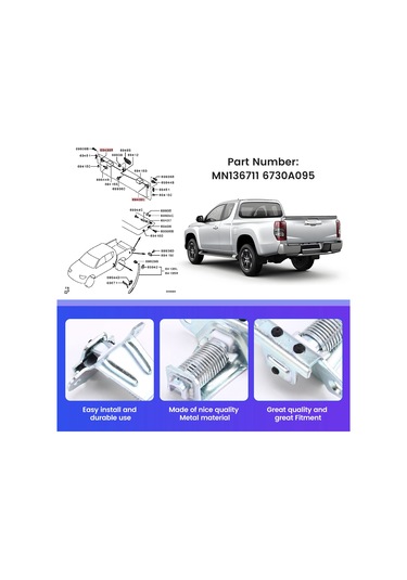 Mn136711 6730a095 Araba Arka Kapı Bagaj Kapağı Bagaj Kapağı Mandalı