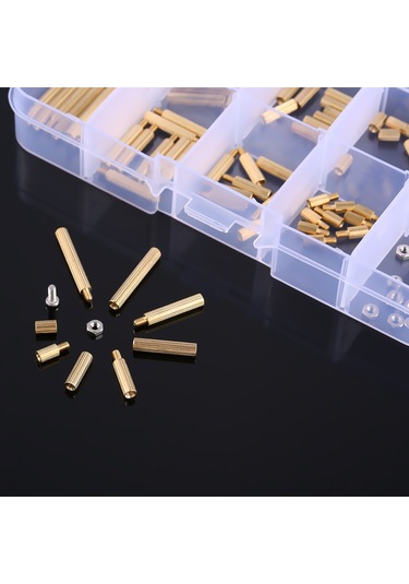 Shineyee M2/m3 Pirinç Bağlantı Elemanları Seti - 120 Parça Elektronik Ve Robotik Montaj İçin Esnek Yükseklik Ayarlı Çözümler