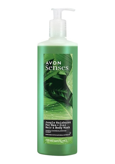 Avon Senses Jungle Rainburst Adaçayı ve Sandal Ağacı Kokulu Erkek