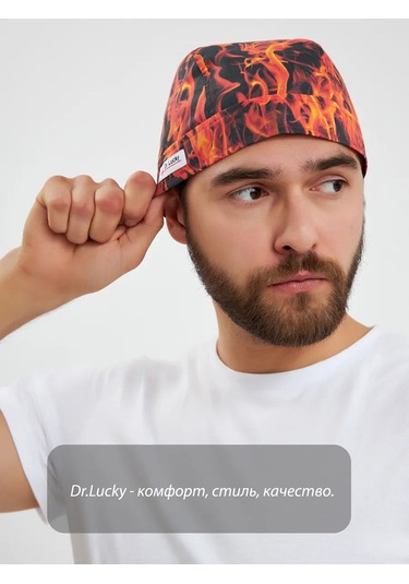 Dr. Lucky Pamuklu Tıbbi Bandana Ateş 383515402