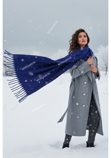 Ritagarcia Premium Soft Buklet Atkı Saks