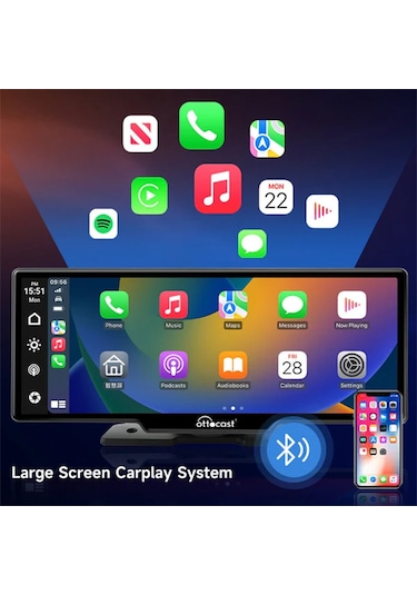 Ottocast Ot-n91c 10" Taşınabilir Carplay & Android Auto Multimedya