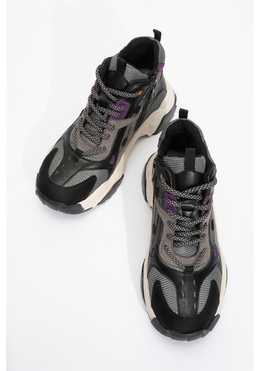 Luvishoes Lowel Siyah-mor Kadın Spor Bot Mor - Siyah
