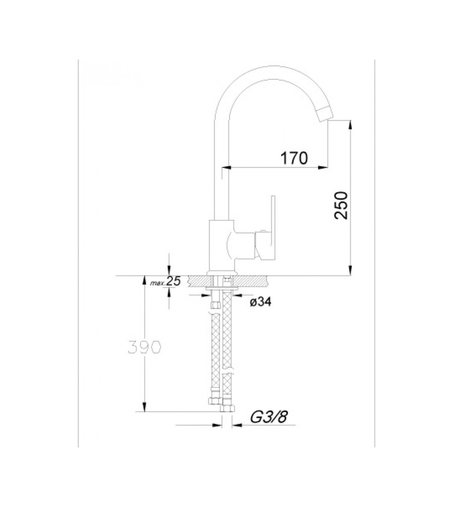 Boheme Altın Evye Bataryası Döner Borulu Gold