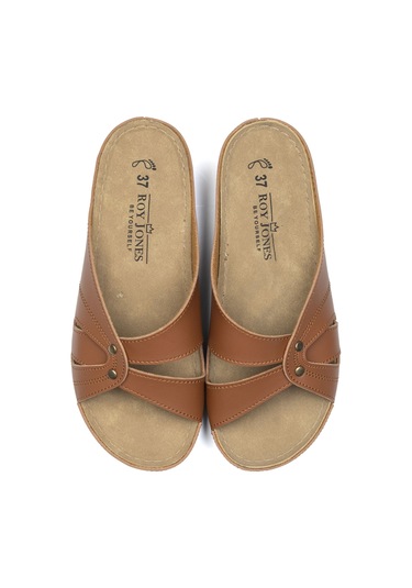 Softwalk 09-180 Destekleyici Ortopedik Kadın Terlik Kahverengi