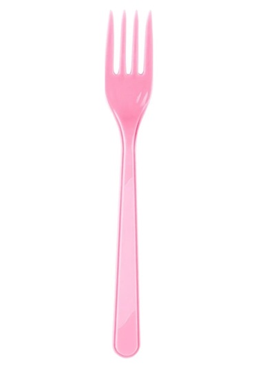 Çatal Plastik Çatal 25 Adet Pembe Renk