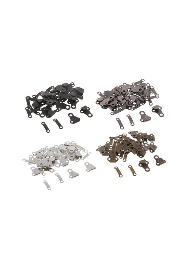 Suntek Pantolon Ve Etek Için 20 Takım Dikiş Kancaları Ve Göz Kapakları Siyah Nikel