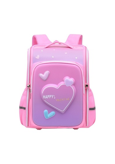 Su Geçirmez 3d Desenli Eğlenceli Karikatür Çocuk Sırt Çantası, İlkokul 1-6. Sınıf Erkek Ve Kız Öğrenciler İçin Ergonomik Omurga Destekli Okul Çantası, Dekompresyon Tasarımı İle Konforlu Taşıma Pembe